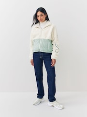 HUGO Fulver Colourblock Borg Full Zip Fleece - Slika 2 iz 6