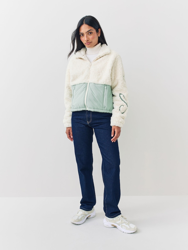 HUGO Fulver Colourblock Borg Full Zip Fleece - Slika 2 iz 6