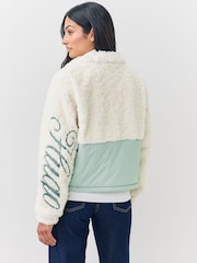 HUGO Fulver Colourblock Borg Full Zip Fleece - Slika 3 iz 6