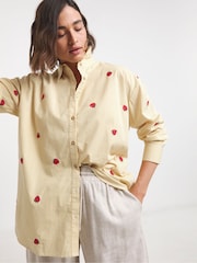 Simply Be Strawberry Embroidered Stripe Shirt - Bild 1 von 4