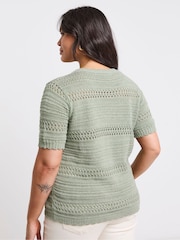 Simply Be Pointelle Short Sleeve Cardigan - Slika 2 iz 4