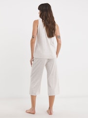 Simply Be Cream Lounge Fold Top Culottes Set - Image 2 of 4