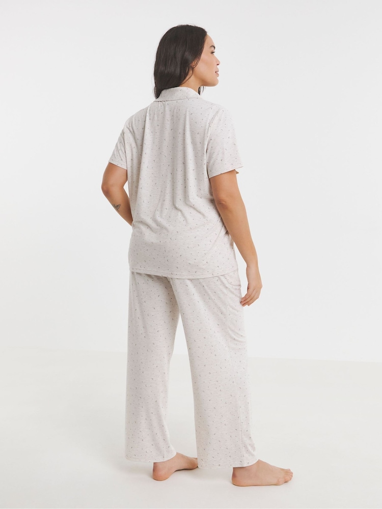 Simply Be Celestial Print Pretty Lounge Pyjamas - Image 2 of 4 Simply Be Celestial Print Pretty Lounge Pyjamas - Image 2 of 4