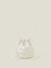 Angels By Accessorize Natural Girls Sequin Drawstring Pouch Bag - Image 1 of 2
