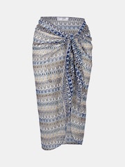Accessorize Blue Sheer Zig-Zig Stitch Coverups - Image 4 of 4