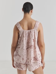 Simply Be Cream Cheesecloth Embroidered Shortie Set - Image 2 of 4