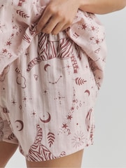 Simply Be Cream Cheesecloth Embroidered Shortie Set - Image 4 of 4