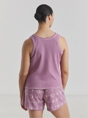 Simply Be Ribbed Vest Shortie Pyjamas 2 Pack - صورة 2 من 4