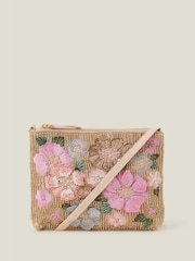 Angels By Accessorize Pink Girls Flower Beaded Bag - Image 1 of 2