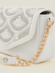 Angels By Accessorize White Girls Pearl Fan Mini Bag - Image 2 of 2