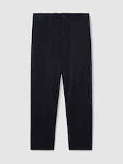Reiss Navy Preach Lyocell Cotton Wide Utility Trousers - Image 2 of 6