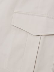 Reiss Stone Rogan Cotton Tapered Cargo Trousers With Stretch - Image 7 of 7