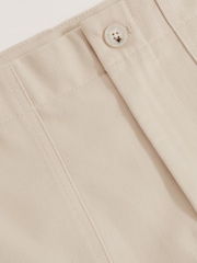 Reiss Ecru Preach Lyocell Cotton Wide Utility Trousers - Image 9 of 9