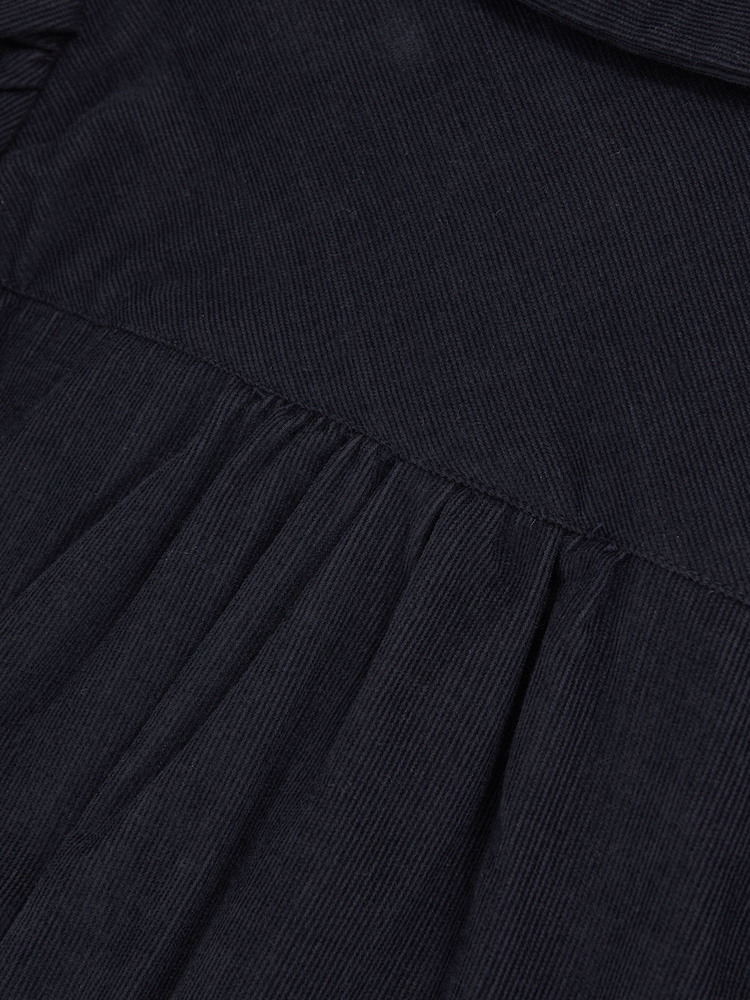 Reiss Navy Lyra Corduroy Long-Sleeve Collared Dress - Image 4 of 4 Reiss Navy Lyra Corduroy Long-Sleeve Collared Dress - Image 4 of 4