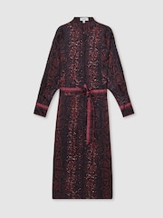 Reiss Burgundy/Black Daria Dress - Image 2 of 6