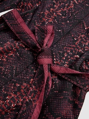 Reiss Burgundy/Black Daria Dress - Image 6 of 6