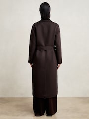 Reiss Aubergine Rene Double-Breasted Blindseam Coat Wool-Blend - Image 5 of 7
