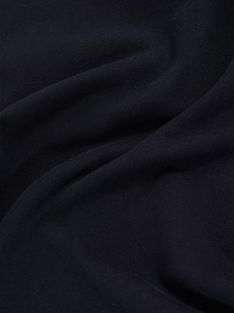 Reiss Black Jada Cotton Crew-Neck Long-Sleeve T-Shirt With Stretch - Image 6 of 6
