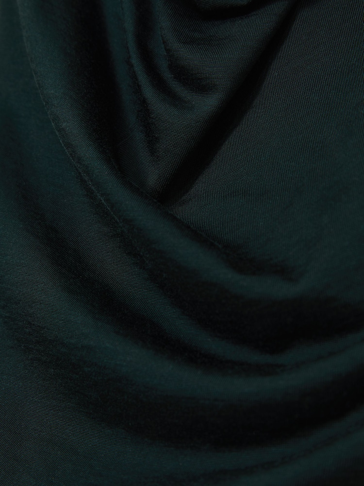 Reiss Green Darla Cotton Blend Cowl Neck Sleeveless Top - Image 5 of 5