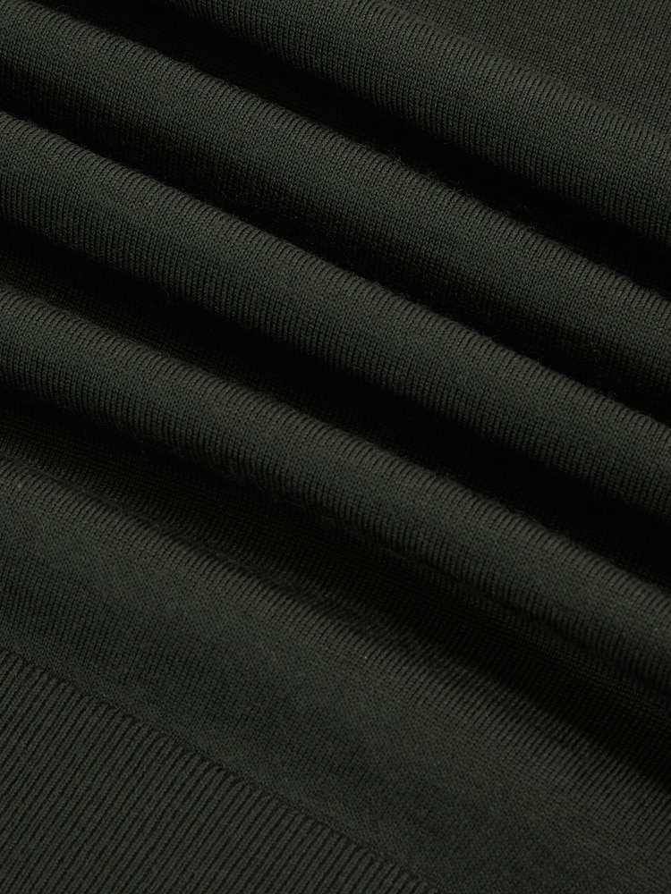 Reiss Dark Military Green Wessex Merino Wool Crew-Neck Jumper - Image 7 of 7