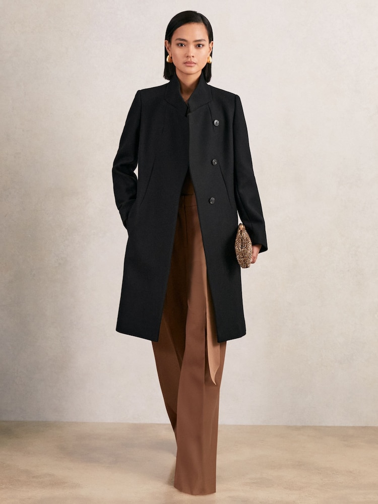 Reiss Black Max Coat - Image 1 of 6 Reiss Black Max Coat - Image 1 of 6