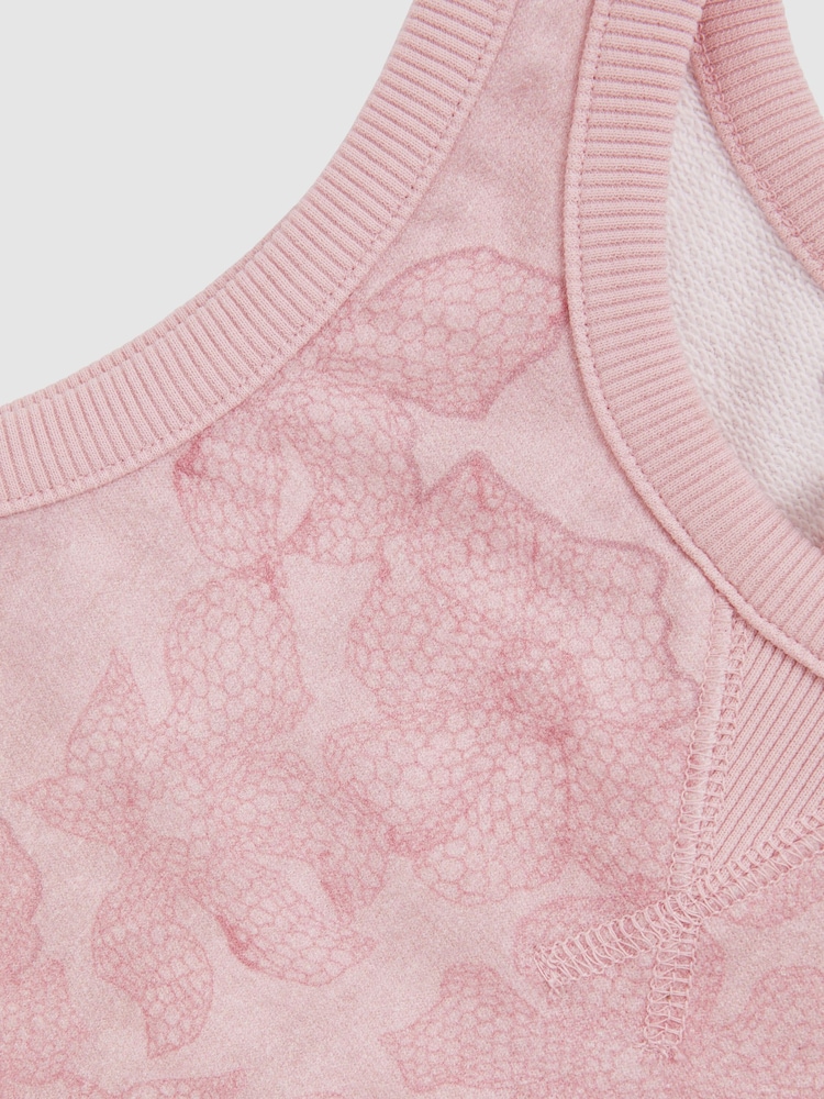 Reiss Pink Print Keisha Top & Joggers Set - Image 4 of 4