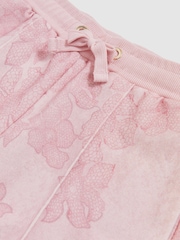 Reiss Pink Print Keisha 9-13 yrs Cotton Floral Vest and Joggers Set - Image 6 of 6