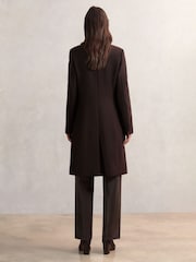 Reiss Chocolate Brown Max Petite Coat - Image 5 of 7
