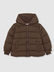 Reiss Chocolate Lumi Coat - Image 2 of 4