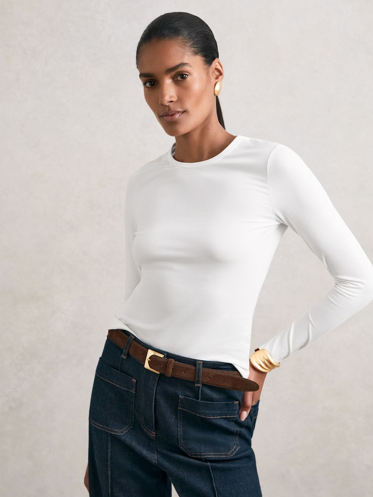 Reiss White Jada T-Shirt - Image 1 of 6