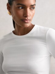 Reiss White Jada T-Shirt - Image 4 of 6