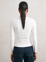 Reiss White Jada T-Shirt - Image 5 of 6