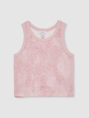 Reiss Pink Print Keisha Top & Joggers Set - Image 2 of 4