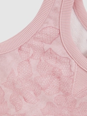 Reiss Pink Print Keisha Top & Joggers Set - Image 4 of 4