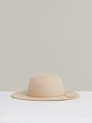 Reiss Neutral Lucy Felted Wool Sun Hat - Image 4 of 5