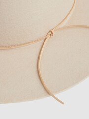 Reiss Neutral Lucy Felted Wool Sun Hat - Image 5 of 5