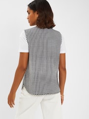 Accessorize Black Gingham 100% Cotton Waistcoat - Image 2 of 4