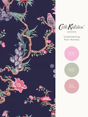Cath Kidston Navy Birds & Berries 10M Wallpaper - Image 5 of 5