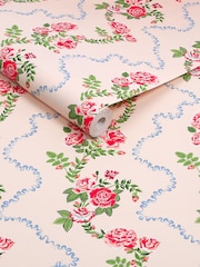 Cath Kidston Pink Rose Flutter 10M Wallpaper - Image 3 of 4