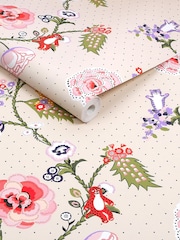 Cath Kidston Neutral Catnip 10M Wallpaper - Image 3 of 4