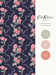 Cath Kidston Navy Rose Flutter 10M Wallpaper - Image 4 of 4