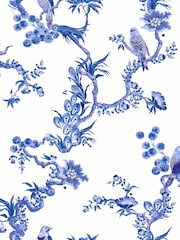 Cath Kidston Blue Birds & Berries 10M Wallpaper - Image 2 of 4