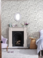 Cath Kidston Neutral Silver Linings Wallpaper - Image 2 of 6