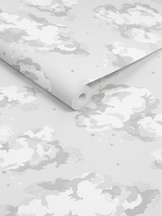 Cath Kidston Neutral Silver Linings Wallpaper - Image 5 of 6