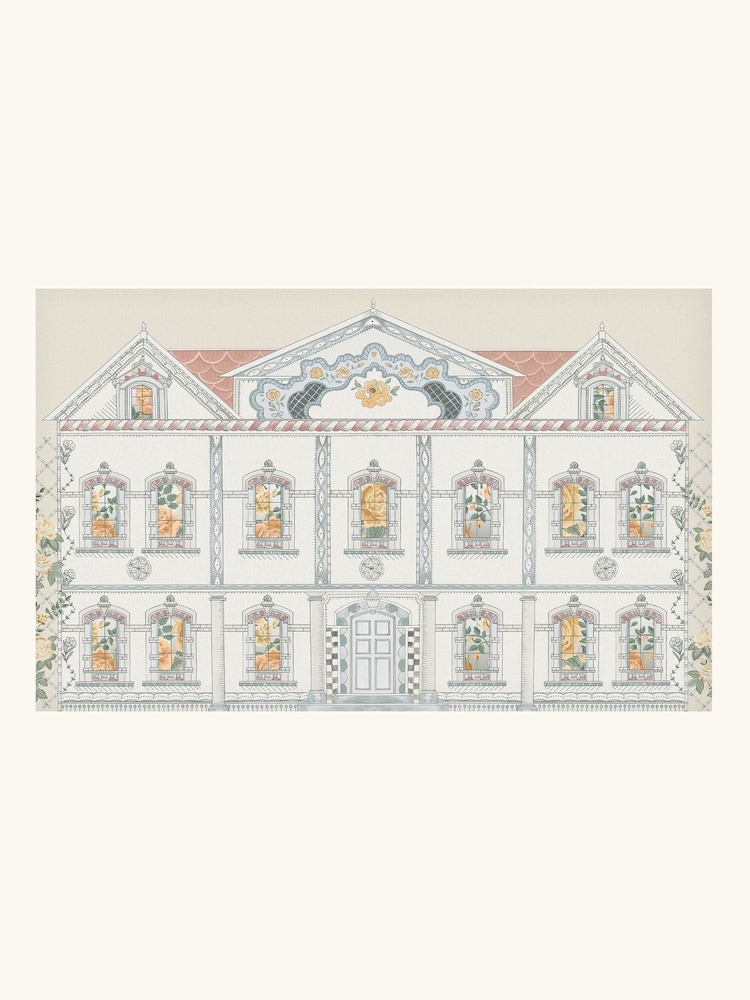 Cath Kidston Pastel Doll House Mural 4 x 2.5m - Image 2 of 4