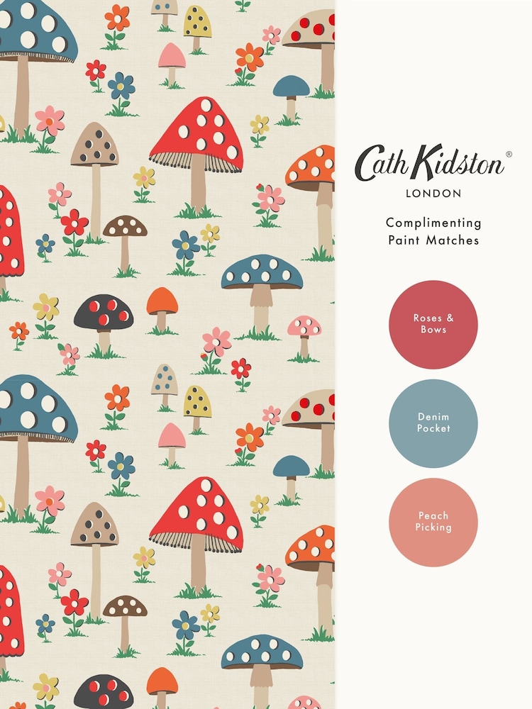 Cath Kidston Multi Mushrooms Wallpaper - Image 6 of 6