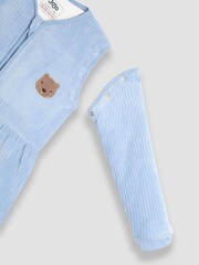 JoJo Maman Bébé Blue Bear Ribbed Velour 3.5 Tog Toddler Sleeping Bag - Image 5 of 5
