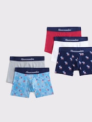 Abercrombie & Fitch Blue Boxers 5 Pack - Image 1 of 2