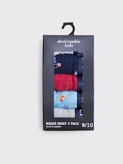 Abercrombie & Fitch Blue Boxers 5 Pack - Image 2 of 2