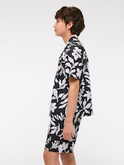 Abercrombie & Fitch Floral Print Black Swim Shorts - Image 3 of 8